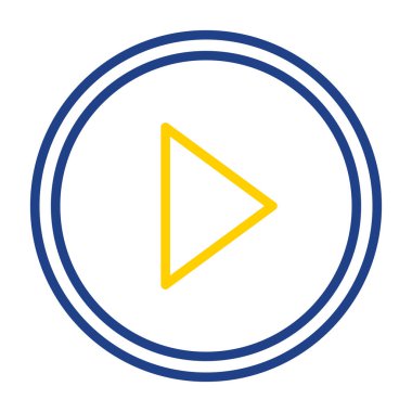 Düğme simgesi yaratıcı tasarım vektörü resimlemesini oynat