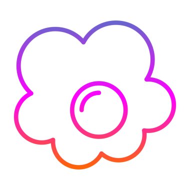 Kızarmış yumurta simgesi, vektör illüstrasyonu