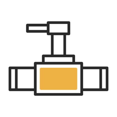 Ağ ve mobil uygulamanız, tap logosu için beyaz arkaplanda su musluğu ikonu vektörü izole edildi