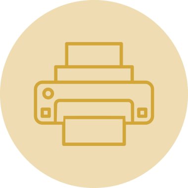 Yazıcı simgesinin vektör illüstrasyonu 