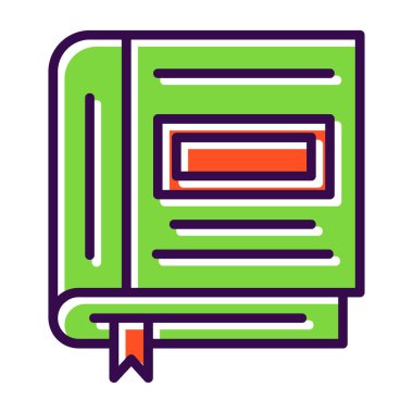 Kitap simgesinin vektör illüstrasyonu 