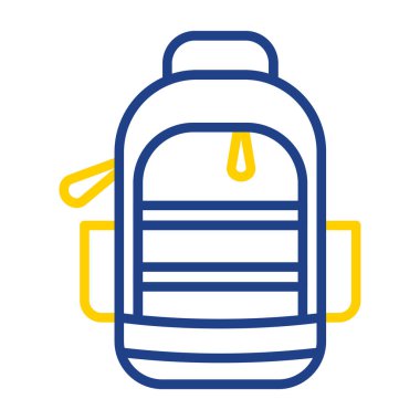 Kamp sırt çantası vektör simgesi