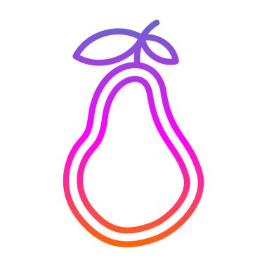 İzole armut ikon vektör tasarımı