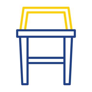 Tabure grafik simgesi, vektör illüstrasyonu 