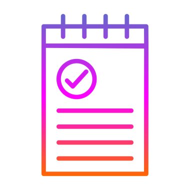 notepad simgesi, vektör illüstrasyonu basit tasarım