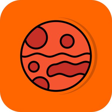 Mars ikon vektör illüstrasyonu 