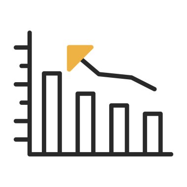 Basit tasarım web simgesi çizili çubuk grafiği 