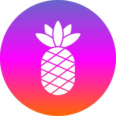 Ananas. Web simgesi basit illüstrasyon 