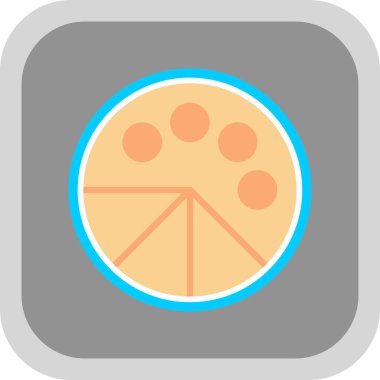 Pasta grafik renkli vektör simgesi