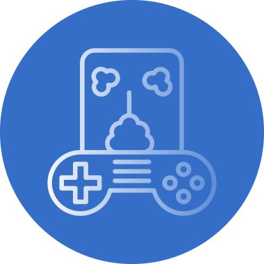 oyun konsolu simgesi, vektör illüstrasyonu, video oyunu sembolü 