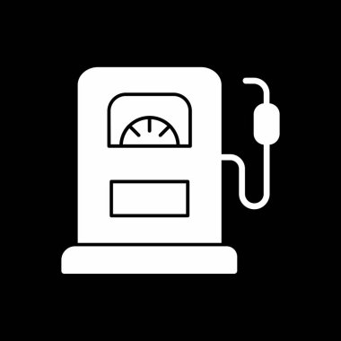 benzin istasyonu simgesi, vektör illüstrasyonu