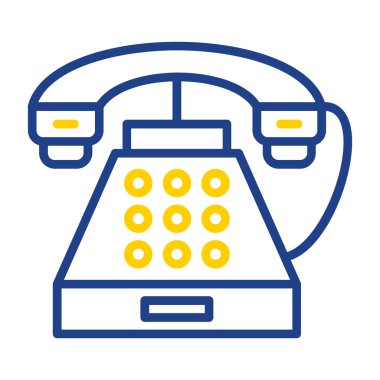 Telefon web simgesi basit illüstrasyon 