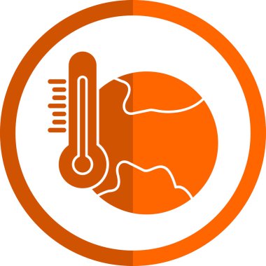 Termometre modern kabartma simgesi. vektör tasarımı