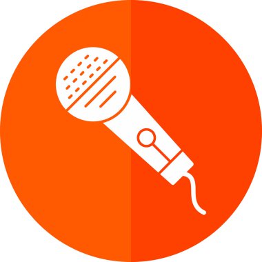 mikrofon simgesi vektör illüstrasyonu