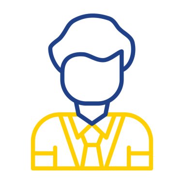 adam düz simge vektör çizim 