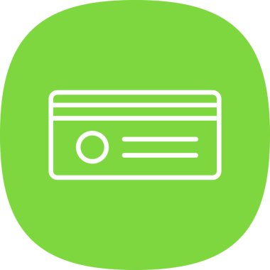 Kredi kartı simgesi basit sembol, vektör illüstrasyonu 