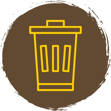 Çöp kutusu web simgesi. Vektör illüstrasyonu.