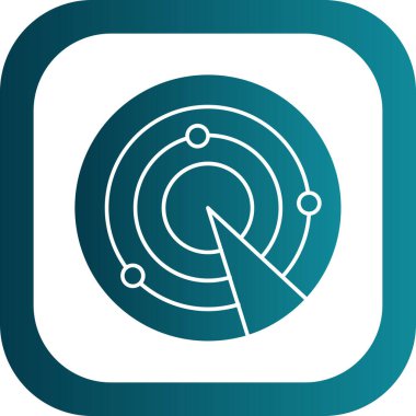 Radar modern simgesinin vektör illüstrasyonu              