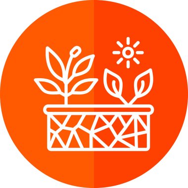 Bir bitki simgesinin vektör illüstrasyonu