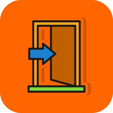 Giriş kapısı işaretinin vektör illüstrasyonu