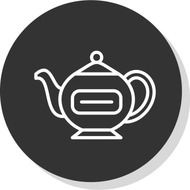 Çaydanlık ağı simgesi. Basit resimleme                           