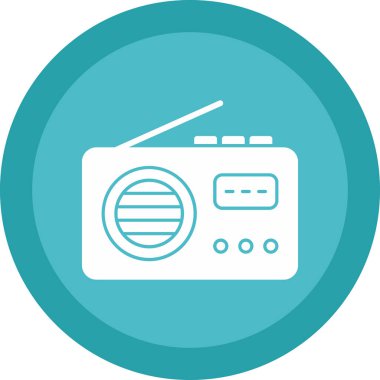Radyo. Web simgesi basit illüstrasyon 