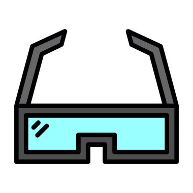 gözlük simgesi, vektör illüstrasyonu 