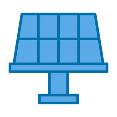 Güneş enerjisi paneli ikon vektör illüstrasyon tasarımı