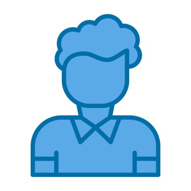 adam düz simge vektör çizim 