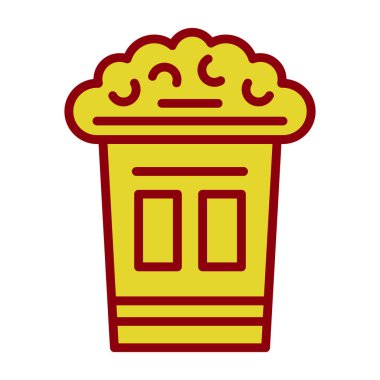 Patlamış mısır kovası. Web simgesi basit illüstrasyon