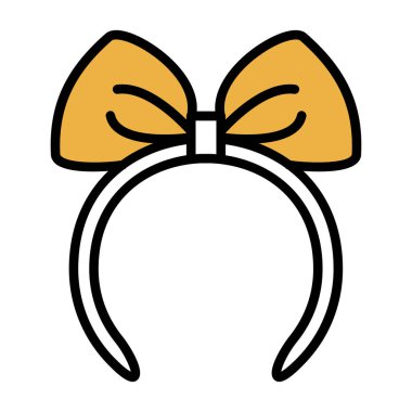 Fiyonk dekorasyon ikonu. taslak yay süsleme vektör simgesi rengi ince izole