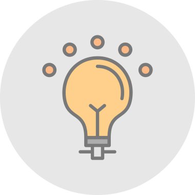 Ampul simgesi web basit illüstrasyon