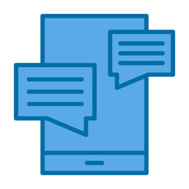 Sohbet mesajı vektör illüstrasyonu