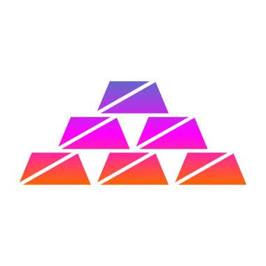 Üçgen geometrik logo tasarım şablonu. Vektör çizimi. Renkli logotype