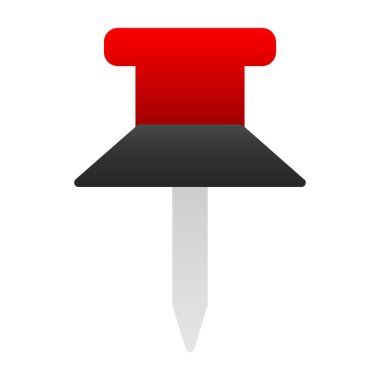 Pin simgesi, vektör illüstrasyonuna bas