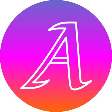 Alfabe harfi düz bir simge. vektör illüstrasyonu.