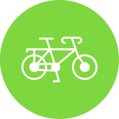 Grafik düz bisiklet simgesi, vektör illüstrasyonu