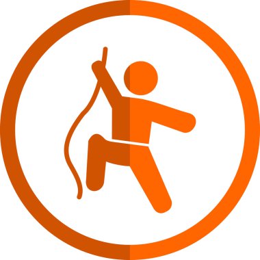 Erkek tırmanıcı simgesi vektör illüstrasyonu