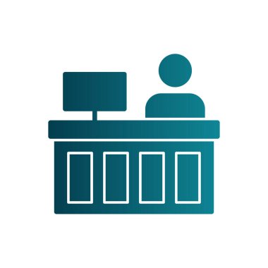 Resepsiyon simgesinin vektör illüstrasyonu