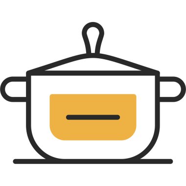 yemek kabı simgesi, vektör illüstrasyonu