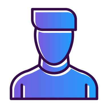 adam düz simge vektör çizim 