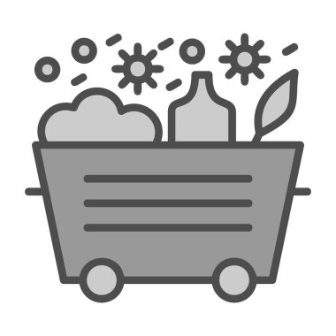 Geri dönüşüm sembollü alışveriş sepeti