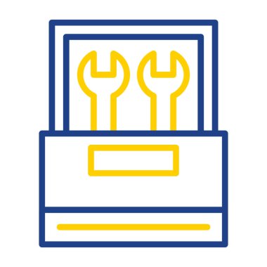 araç kutusu simgesi, vektör illüstrasyonu basit tasarım