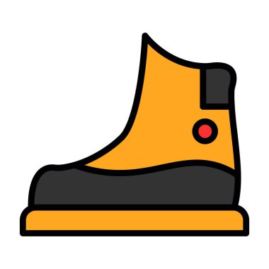 Kar çizmesi simgesi, vektör illüstrasyonu