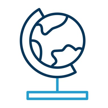 dünya küresel vektör düz tasarım 