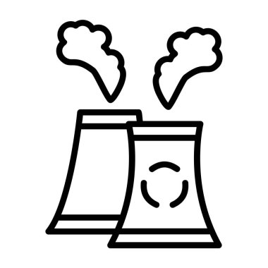 Sanayi bitkisi web illüstrasyonu basit tasarım