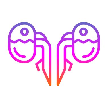 Vektör illüstrasyonu, Böbrekler Tıbbi simgesi 