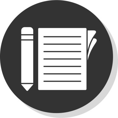 belge simgesi, vektör illüstrasyonu basit tasarım