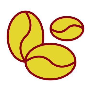 Kahve çekirdeği simgesinin vektör çizimi                        