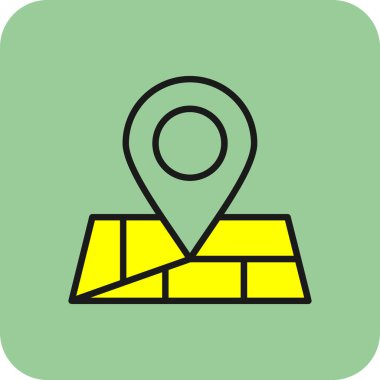 konum pin simgesi, vektör illüstrasyonu 